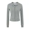 Ropa de mujer INS transfronteriza estilo europeo y americano al por mayor otoño nuevo sudadera con capucha y cremallera estilo Maillard ajustada chaqueta