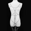 Cadena de ropa interior sexy de Amazon, perspectiva transparente, cadena de tres puntos, decoración de rendimiento