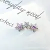 Pendientes de Aleación de Titanio F136 Zirconia Tres Estrellas G23 Titanio Rosca Interna Zirconia Labio Uña Lengua Piercing Joyería Cabeza