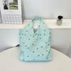 54164 Bolso de Lona Estampado Nicho Estilo Coreano 2025 Nuevo Gran Capacidad Bolso de Hombro Bolso Tote para Viajar de Commute Bolso de Compras