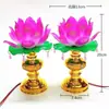 Lanterna de Lótus para Casa de Buda Lâmpadas de Mesa Divinas A Luz de Buda Brilha Lanterna de Lótus para Casa Lanterna Longa Brilhante para a Luz de Buda