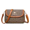 Bolsa Pequeña para Mujer 2025 Verano Nueva Caliente Versátil Bolso Cruzado Bolso de Hombro Estampado para Mujeres de Mediana Edad y Mayores Superficie Suave Bolso para Madres Bolso de Mujer