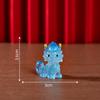 Figurilla de Unicornio Bestia Mítica Estilo Chino Escritorio Coche Pequeño Adorno Resina Luminosa Accesorio DIY Adorno de Unicornio