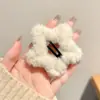 Pinza de Pelo de Lana con Flor Estilo Coreano para Mujer Pinza Lateral para Flequillo Adorno para el Cabello Otoño/Invierno Pinza de Alta Gama Pinza BB para Pelos Sueltos