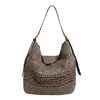 Bolso tejido de gran capacidad, diseño de moda simple calado, nicho, bandolera informal moderna personalizada