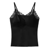 Comercio Exterior Transfronterizo Más Vendido Sexy Satén Encaje Camisola Copa Fija Integrada Espalda Bonita Sin Costuras Talla Grande Capa Base Chaleco Mujer