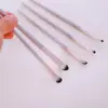Herramientas de maquillaje: Set de brochas de maquillaje de fibra suave color rosa nude de 5 y 11 piezas, brocha para polvos no absorbente, venta al por mayor de comercio exterior