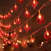 Lanternas vermelhas de LED luzes coloridas caractere Fu pequenas luzes coloridas luzes de fada céu estrelado Festival da Primavera Decoração de Ano Novo quarto Festival da Primavera