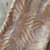 Tecido Jacquard Brocado com Padrão Ondulado, Tecido de Seda Estilo Antigo, Materiais DIY para Qipao e Roupa Tang, Multicolor