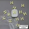 X41 novo dourado 26 letras em inglês joias para unhas atacado simples tridimensional liga metálica diy decoração de unhas