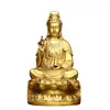 Latón Guanyin Botella Transparente Rama de Sauce Estatua de Buda Bodhisattva Guanyin Artesanía de Latón Suministros de Buda Estatua de Bronce Guanyin
