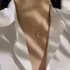 Collar Sencillo Geométrico de Zirconia con Brote para Mujer Verano Xiaozhong Diseño de Lujo Ligero Sentido de Gama Alta Moda Exquisita Cadena para Clavícula Versátil