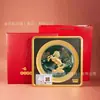 Enfeite de Peixe Dragão Dourado Estilo Chinês com Símbolo do Zodíaco Dragão e Caractere da Fortuna, Pintura 3D com Folha de Ouro, Presente de Inauguração para Atrair Riqueza, Presente Promocional de Abertura de Loja