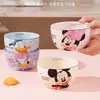 Tazón de Cerámica Mickey Lucky con Borde Dorado para Uso Doméstico, de Alto Valor, Resistente al Calor para Arroz, Regalo Festivo, Souvenir