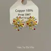 Pendientes de Fuegos Artificiales de Goteo de Aceite de Colores Guangjiuhuapu, Lujo Accesible, Nicho, Dulce, Cotidiano, Versátil, Pendientes Femeninos