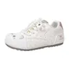 Zapatos de Entrenamiento Coreanos de Nuevo Estilo con Bloques de Color Versátiles, Energéticos y Lindos, Zapatos de Mujer Cómodos de un Solo Color, Zapatos Casuales Retro de Alta Apariencia