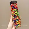 Diadema Elástica Ancha para Cola de Caballo Alta para Mujer, Banda de Goma Elástica, Alta Elasticidad, Cuerda para el Cabello Duradera, Goma para Moño, Accesorio para el Cabello