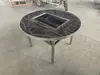 Mesa de Barbacoa Comercial sin Humo, Parrilla de Barbacoa de Autoservicio, Pierna de Cordero a la Parrilla de Carbón, Mesa de Barbacoa Exterior de Acero Inoxidable