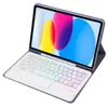Funda Protectora de Teclado Bluetooth Táctil con Retroiluminación Adecuada para Samsung Tab S9Fes10Lite A11Plus Ranura para Lápiz Funda de Cuero