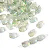 Cuentas de Vidrio Chapado de Colores, Cuentas de Cristal Asimétricas, Cuentas Hechas a Mano para DIY, Cuentas Sueltas con Agujero Recto, Materiales y Accesorios para Joyería de Pulsera