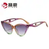 Nuevas Gafas de Sol para Mujer Estilo Ojo de Gato Huecas con Perlas Retro Versátiles Moda Europea y Americana Chica Popular Protección Solar para Exteriores Gafas de Sol Transfronterizas