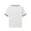 Amazon Transfronterizo Mayorista Europeo y Americano Otoño 2024 Nuevo Top de Punto Camiseta de Manga Corta con Cuello de Solapa de Canalé de Ocho Hilos