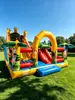 Castillo inflable temático de jirafa, directo del fabricante, equipo deportivo y recreativo para exteriores, centro de juegos para niños, tobogán de parque de atracciones y cama elástica