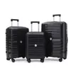 Conjunto de Malas de Viagem de Três Peças em Material PP para Comércio Exterior, Grande Capacidade, Fechadura com Senha, Mala de Rodinhas, Estiloso e Simples, Caixa de Presente para Eventos