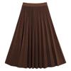 Falda plisada de lana pesada de color sólido hecha a mano para mujer, nueva falda plisada acordeón versátil adelgazante de otoño e invierno