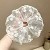Goma para el pelo de encaje de lunares para mujer, Goma elástica para el pelo de tela de cuadros florales de alta elasticidad, Banda elástica para coleta de estilo perezoso