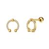 Pendientes de circonita transfronteriza eaby, pendientes con microincrustaciones, joyería en stock, pendientes de lazo, joyería de acero inoxidable perforada, lote