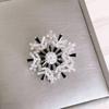 Anillo Giratorio de Copo de Nieve de Lujo de Gama Alta Nuevo 2024 Pin Fijo para Ropa Accesorios de Anillo para Traje