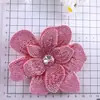 Broche de flor grande com strass completo pin moda luxo leve versátil flor de sapato bolsa diy acessórios de vestuário