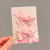 Pinza para el pelo de lunares con lazo estilo coreano Pinza de pato para el pelo de estudiante Pinza para el pelo para la parte trasera de la cabeza Tocado dulce estilo japonés Accesorios para el pelo