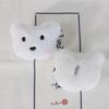 Acessórios jk urso sem olhos de desenho animado fofo urso branco grande coelho branco grande broche boneca de pelúcia urso corado acessórios diy
