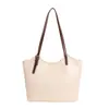 Bolso tote casual, elegante y sencillo de gran capacidad, nuevo de otoño 2026, bolso de hombro simple vintage para mujer para el trabajo