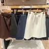Saia curta casual de secagem rápida para mulheres, novo modelo versátil de outono 2026, saia reta fashion com cintura elástica 492915