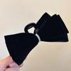 Francés Nuevo Vintage Terciopelo Perla Lazo Pinza de Agarre Elegante Nicho Lujo Ligero Alta Gama Pinza de Tiburón Accesorios para el Cabello