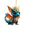 Pingente de Novo Produto Transfronteiriço Série Dragão Ornamento de Presente Chaveiro Acrílico Plano Decoração de Natal Halloween Decoração Pendente