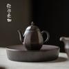 Liquidación gres hecho a mano polvo plomo taza de té taza justa tetera liquidación bienestar retro juego de té kung fu