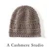 Gorro de Cachemira Tejido Hueco para Otoño e Invierno para Mujer, Gorro Holgado Hueco, Ligero y Adelgazante, Gorro de Moda para el Frío