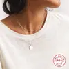 Plata de Ley S925 ins Simple Diario Combinable Collar para Clavícula Diseño Estilo Coreano Distintivo Celebridad de Internet Accesorios de Collar para Suéter