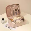 Bolsa de Almacenamiento para Artículos de Tocador y Herramientas de Belleza, Gran Capacidad, Portátil, Moderna para Viaje, Bolsa de Maquillaje de Tela Oxford