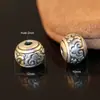 Yabin 999 Cuentas Espaciadoras de Plata Pura Estilo Retro Calabaza Vieja Dragón Diseño DIY Pulsera Cuerda Trenzada Accesorios Material Cuentas Sueltas