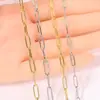 Multicolor 304 Acero Inoxidable que Conserva el Color Cadena Cruzada en Relieve Accesorios de Joyería Collar Ropa Pulsera Cadena Lateral