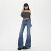 Yc & Pantalones Acampanados Sexy de Tiro Bajo Retro Americano Look Adelgazante Otoño e Invierno Jeans Elásticos Versátiles para Mujer Nuevo Estilo