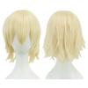 Pelo Falso Mao Niang Rizado Hacia Atrás Peluca de Cabello Universal Cos Cabello Corto Cabello de Estudiante Colorido Cabello Universal Peluca de Anime para Cosplay