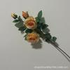 4 Cabezas de Rosas Asiáticas y Africanas Artificiales, Ramo de Rosas Estilo Europeo para Venta al Por Mayor Transfronteriza, Boda y Decoración del Hogar