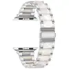Adecuado para Apple Watch 8 9 S10 Correa de Reloj Iwatch 7 Ultra Metal Tres Perlas Correa de Reloj de Resina