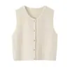 Moda femenina transfronteriza ZA, nueva colección otoño 2026, estilo europeo y americano, color liso, cárdigan chaleco cómodo y casual